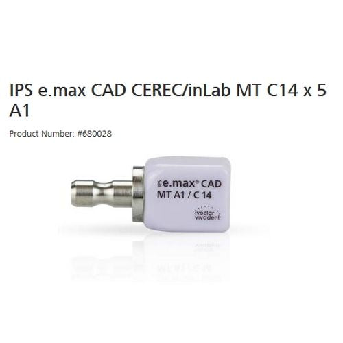 IPS E-MAX CAD MT A1/C14 X5ST.