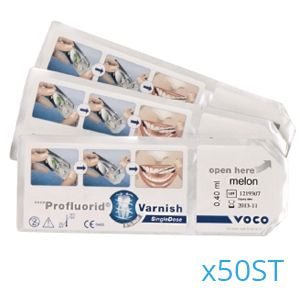 PROFLUORID VARNISH SINGLEDOSE MELOEN 50ST. X 0,4ML
