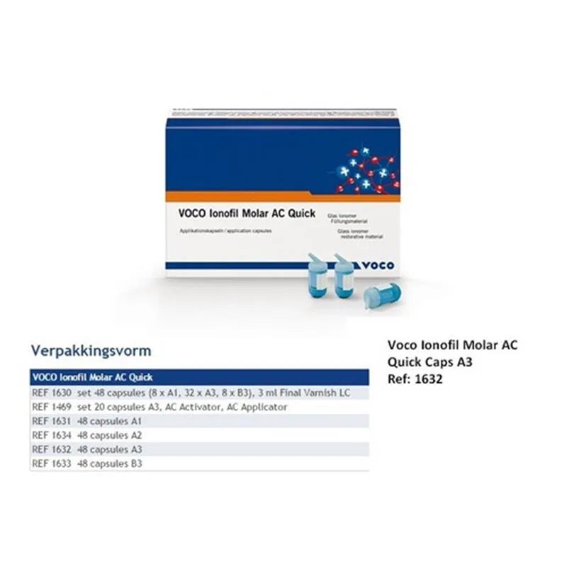 IONOFIL MOLAR AC QUICK CAPS A3 X48ST.