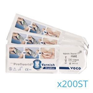 PROFLUORID VARNISH SINGLEDOSE MINT X200ST.