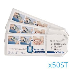 PROFLUORID VARNISH SINGLEDOSE BUBBLE GUM X50ST.