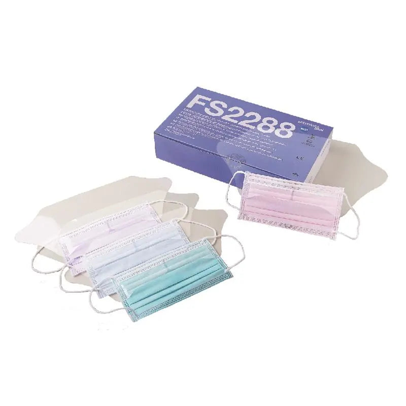 MONDMASKER BLAUW + SPATSCHERM X25ST. LEVEL 3 TYPE IIR.