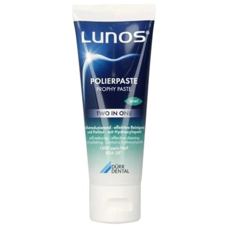 LUNOS POLIJSTPASTA TWO IN ONE MINT TUBE 100GR
