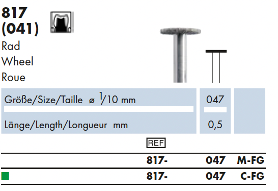 817.047C.FG    Dia-Instr.  wiel
