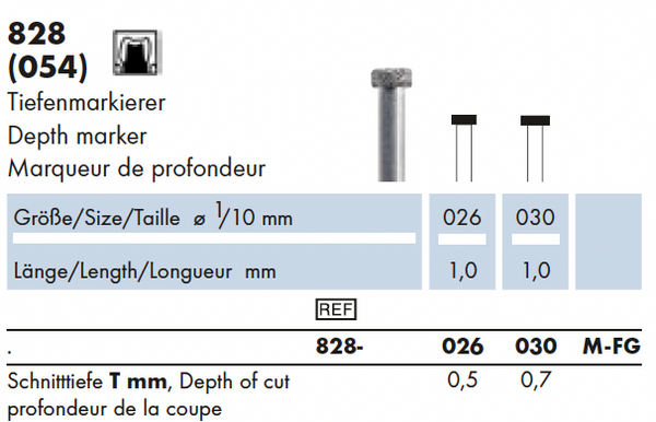 828.026M.FG    Dia-Instr. diepte markeerder