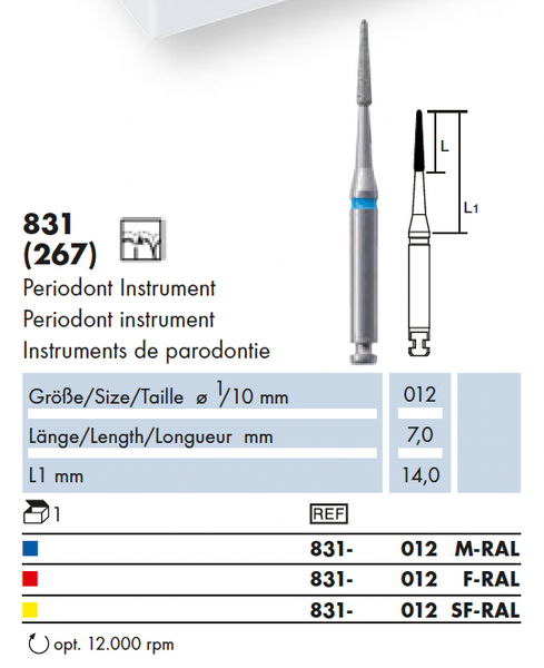 831.012F.RAL   Dia. Periodont Instrument