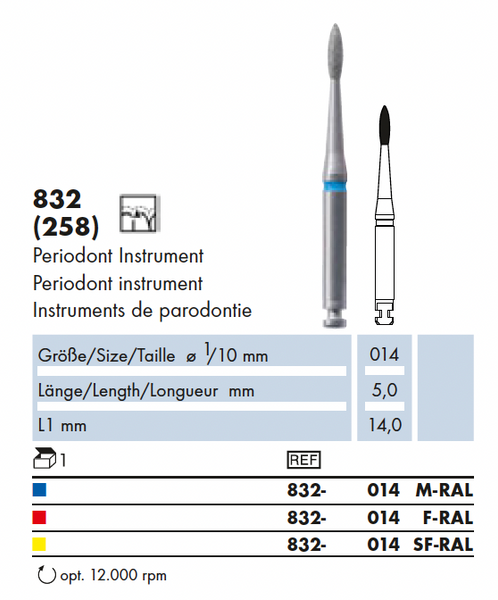 832.014F.RAL   Dia. Periodont Instrument