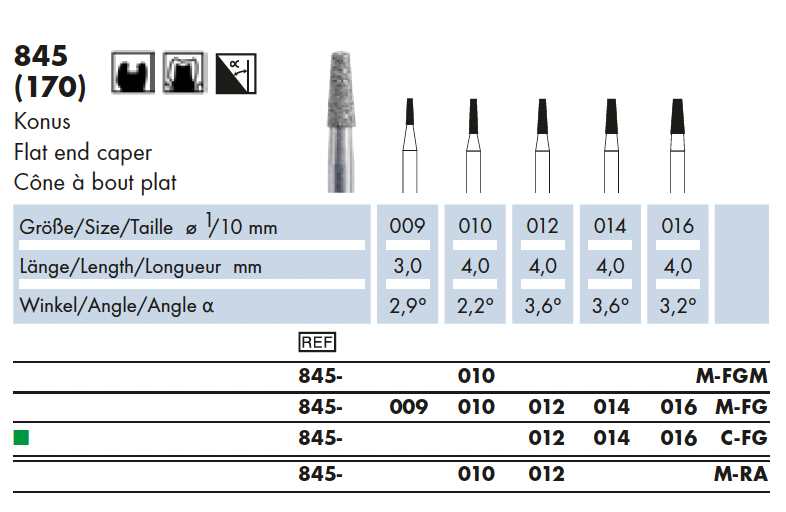 845.008M.HP    Dia-Instr.  Conisch