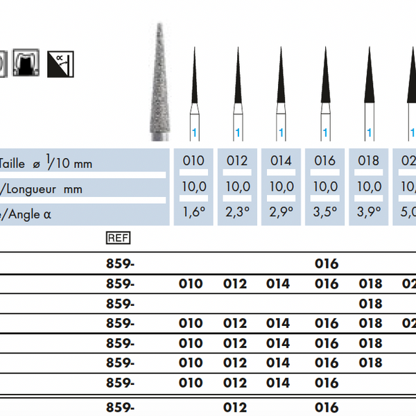 859.010C.FG    Dia-Instr.  Conisch  kerstboom