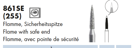 861SE.012M.FG   Dia  Vlam  veiligheidspunt