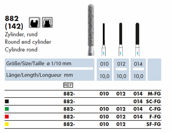 882.010C.FG    Dia-Instr.  Cilinder  rond