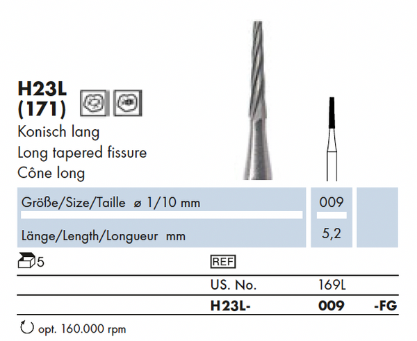 H23L.009.FG    HM-Instr.  Konisch lang