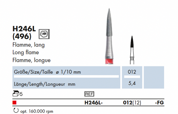 H246L.012.FG    HM-Afwerking  Vlam lang