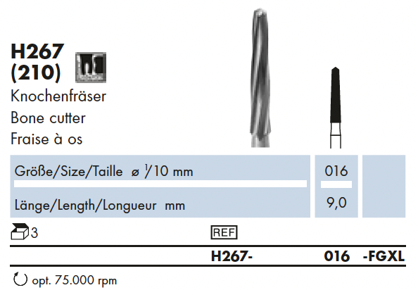 H267.016.FGXL    HM  Chir.  Bot boor