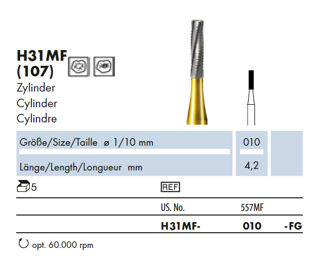 H31MF.010.FG    HM-Instr. MF-Cut Cilinder