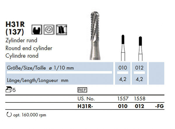 H31R.010.FG    HM-Instr.  Cilinder rond