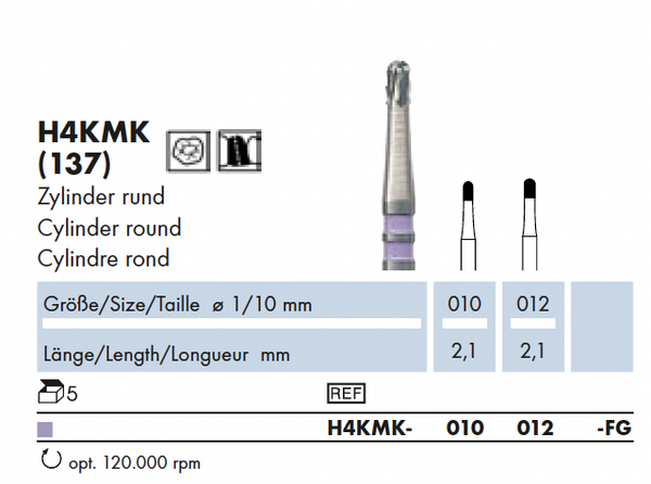 H4KMK.010.FG   HM verwijdering kronen Cil. rond