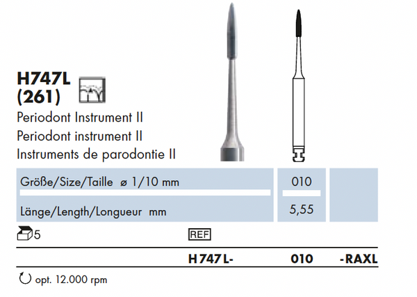 H747L.010.RAXL  XL HM-Fin.Periodont-Instr.II