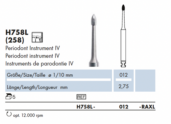 H758L.012.RAXL  XL HM-Fin.Periodont-Instr.IV