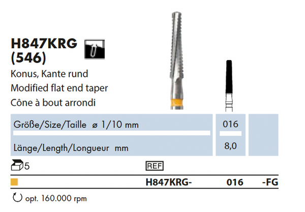 H847KRG.016.FG    HM-Instr.  Conisch