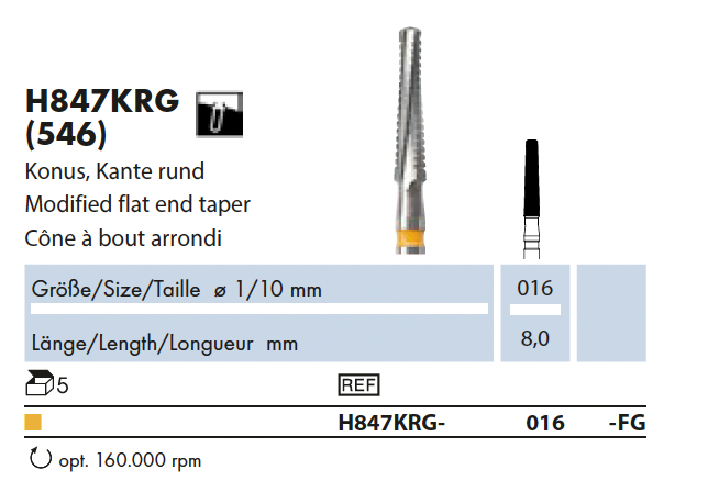 H847KRG.016.FG    HM-Instr.  Conisch
