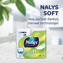 toiletpapier nalys 2-laags zacht wit 1x4st