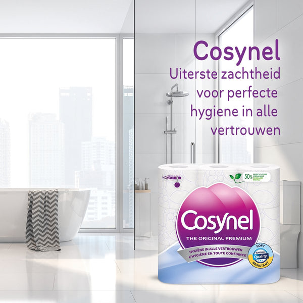 Cosynel (moltonel) toiletpapier 3-lgs blauw 4 rollen