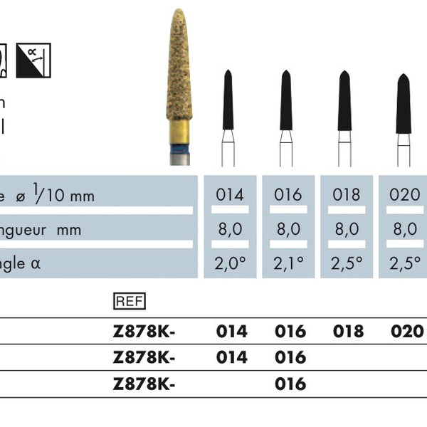 Z878K.014C.FG   Abacus Dia. Torpedo konisch