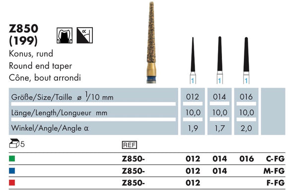 Z850.012C.FG    Abacus Dia-Instr. Conisch r.