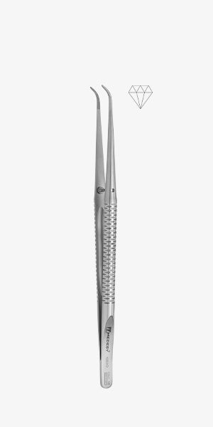 PINCET DIAMONDCOATED ROND GEBOGEN 180MM REF 1050-D