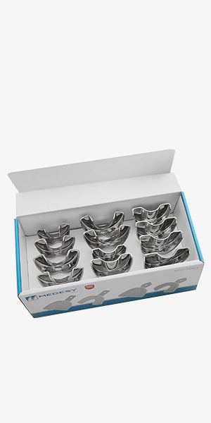 AFDRUKLEPEL MASSIEF INOX SET 12ST REF 6005-KIT