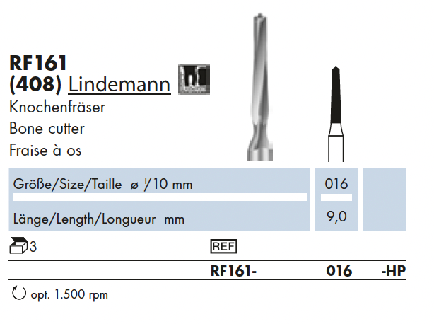 RF161.016.HP   Stahl-Instr. Chir Lindemann