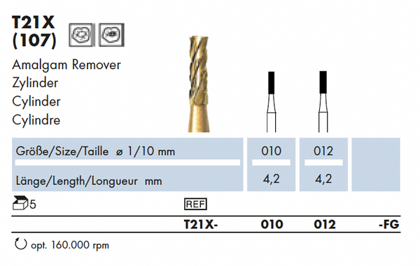 T21X.010.FG   HM Amalgam Remover Cilinder