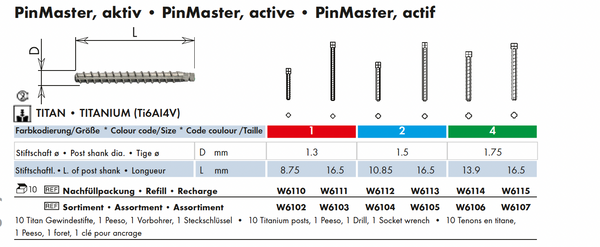W6110  PinMaster  Gr.1  10 NF-Pack